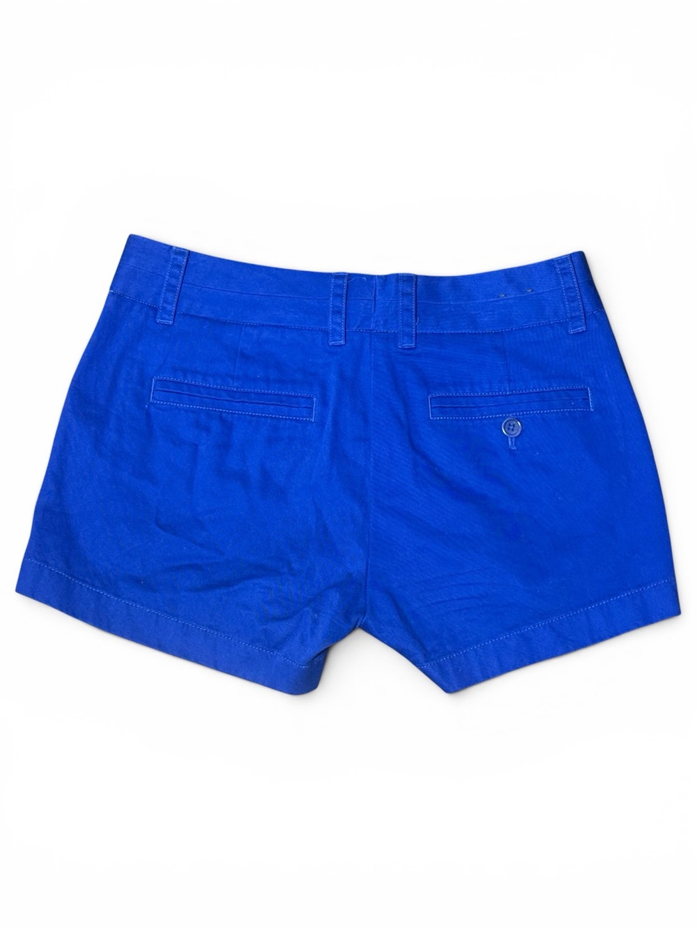 J.Crew Chino Shorts Women’s Size 00 Royal Blue Cotton Flat Front Casual Preppy - Picture 2 of 6